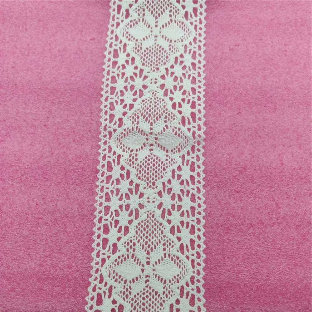 White Color Cotton Thread Crochet Lace Fabric 6.5 Cm Wide Net Ribbons Fabric Trim Diy Sewing Handmade Craft Materials