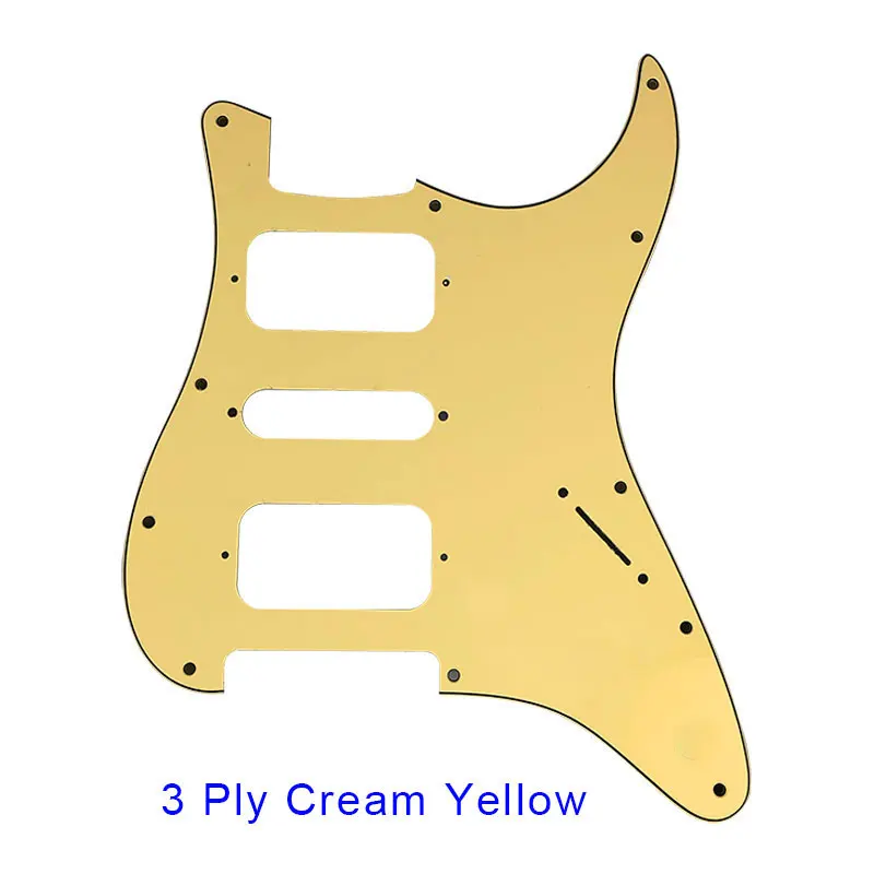 For USA\\Mexico Fd Strat 11 Screw Holes HSH Two Deluxe Humbuckers Single St Guitar Pickguard No Control Hole Scratch Plate