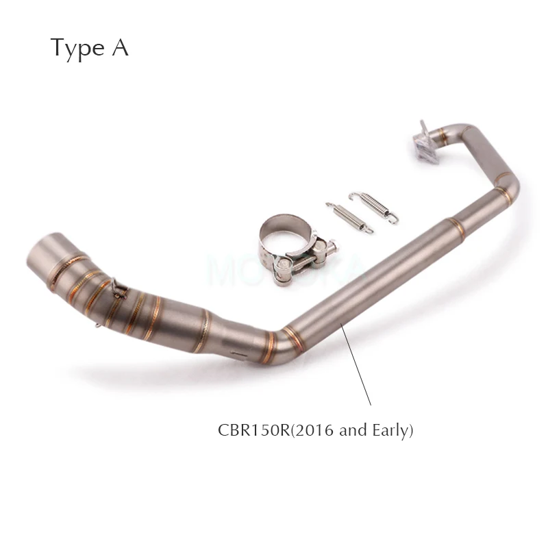 Motorcycle Modified Exhaust System Middle Link Pipe For CBR150 CBR150R CB150R CB 150 R CBR 150 Slip on Adapter Connection