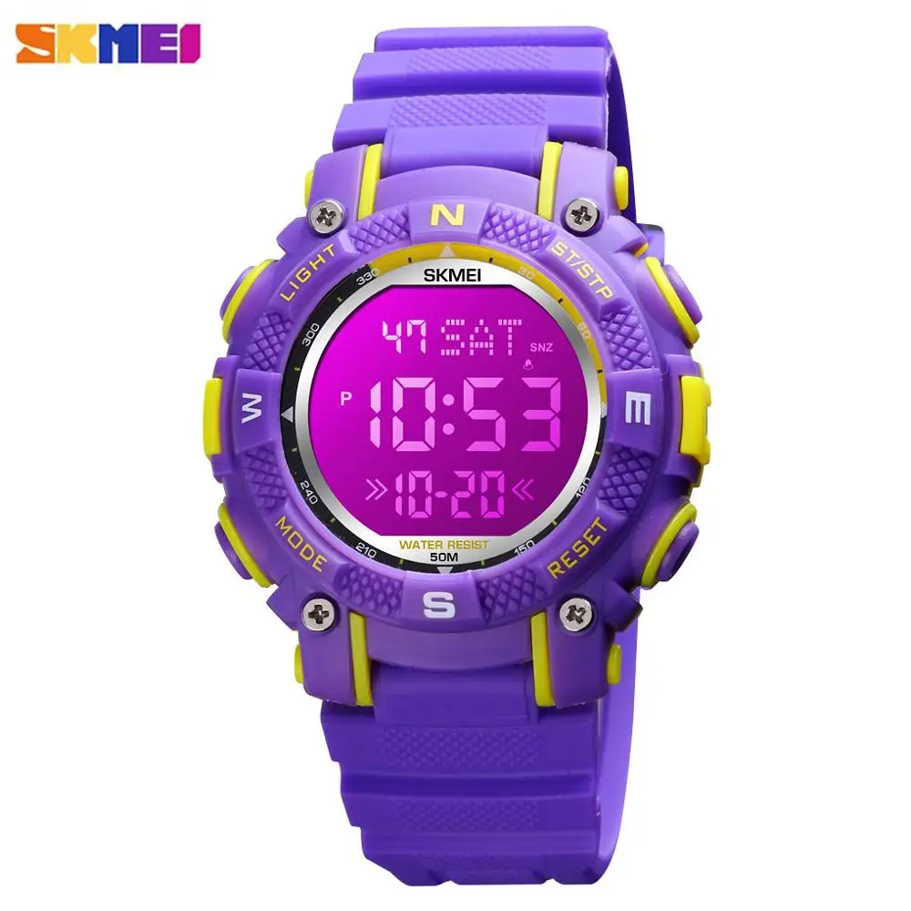 SKMEI Kids Watches Fashion Multifunction LED Digital Watch For Girl Stopwatch Alarm Children Gift Students Sport Wristwatch 1613