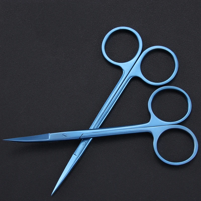 

Titanium alloy pattern eye scissors express cosmetic instruments double eyelid open eye corner