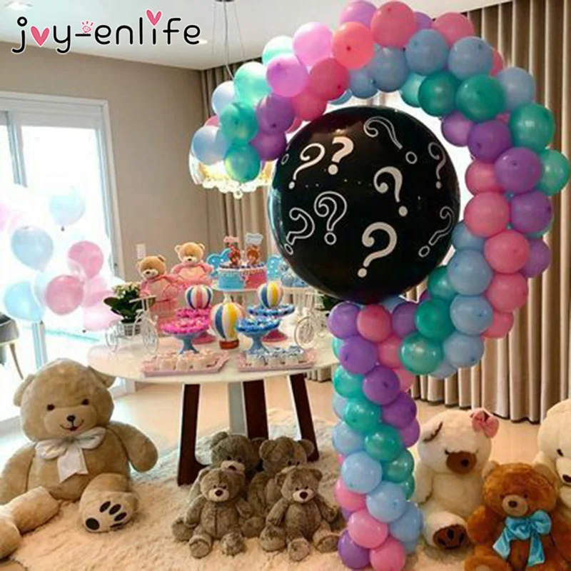 1set DIY Question Mark Balloon Stand Frame Gender Reveal Party Supplies Balloon Column Structure Kids Baby Shower Birthday Decor