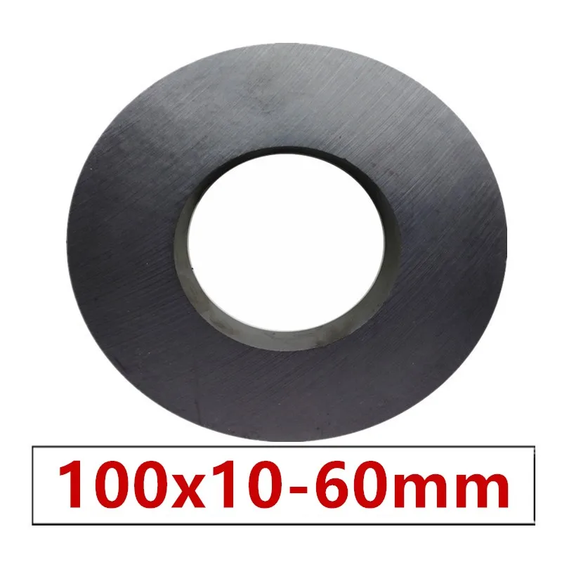 

1pcs Ring Ferrite Magnet 100x10 mm Hole 60mm Permanent magnet 100mm x 10mm Black Round Speaker ceramic magnet 100*10 100-60x10mm