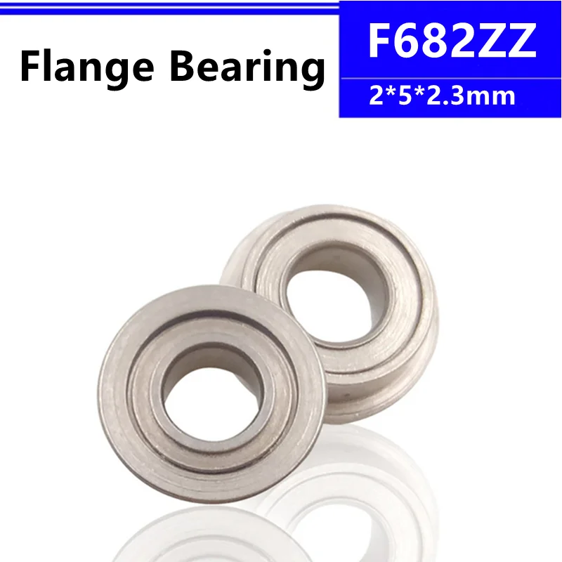 

50/100/500pcs F682ZZ 2*5*2.3mm LF520ZZ flange deep groove ball bearing 2x5x2.3mm F682Z Flanged bearing 3d printer