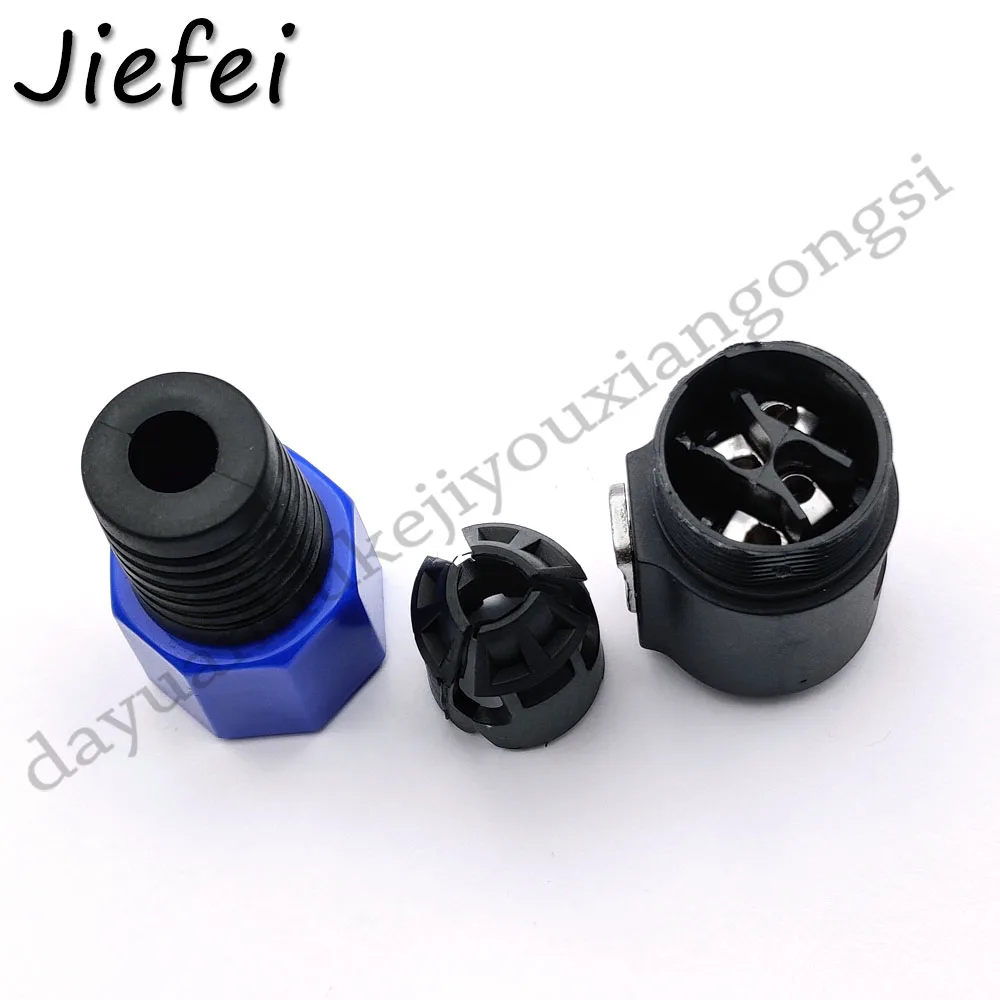 1Pcs 4 Pin Speakon Speaker Connector PLUG Male / Female Audio Plug Locking Design Blue Ring FOR PA AMPLIFIER CABLE