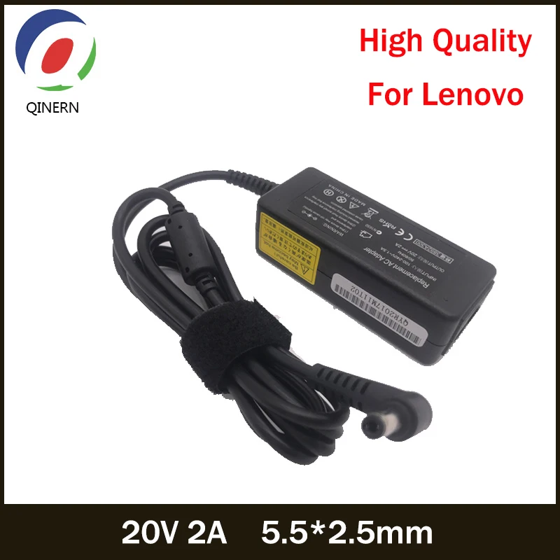 20V 2A 40W 5.5*2.5mm Laptop Charger For Lenovo IdeaPad S10 X110 X120 X130 U310 for MSI U100 U90 U100 U110 U120 notbook Adapter