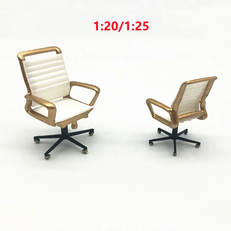 1/20 1/25 Scale DIY Office Desk Model Swivel Chair Miniature Dollhouse Model Toy