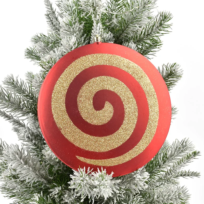 Christmas decoration plastic painted thread 20CM round cake thread pendant window shopping mall scene layout