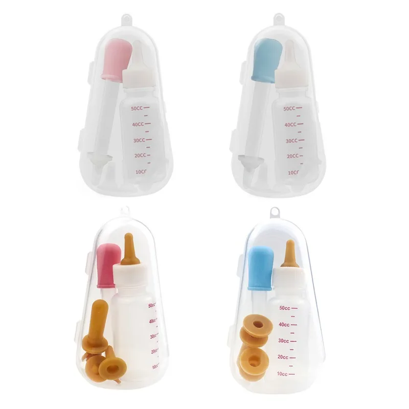 

1 Set Pet Puppy Kitten Feeding Bottle/Medicine Feeder Dog Cat Baby Nursing Water Milk Feeder With Cleaning Brush Cat Products