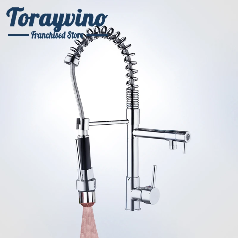 

Kitchen Faucet LED torneira Chrome 360 Degree Pull down Single Handle Sink Mixer Hot & Cold Water Tap Kitchen Faucet Mixer taps