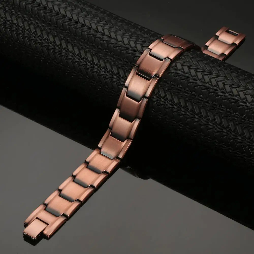 Men Bracelet Jewelry High Gauss 3000 Effective Powerful Magnetic Copper Bracelet Benefits For Healthy Hologram Bracelets bangle