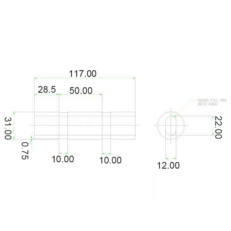 1 pcs 31*117mm High Reflectivity Laser Accessories  White Ceramic Cavity Reflector pump lazer for laser welding machine