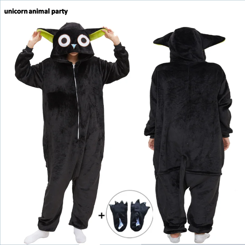 

Кигуруми Черный кот, комбинезон для взрослых, костюм аниме, косплей, Cyprinoid, Пижама для взрослых, Карнавальная Пижама, пижама с капюшоном