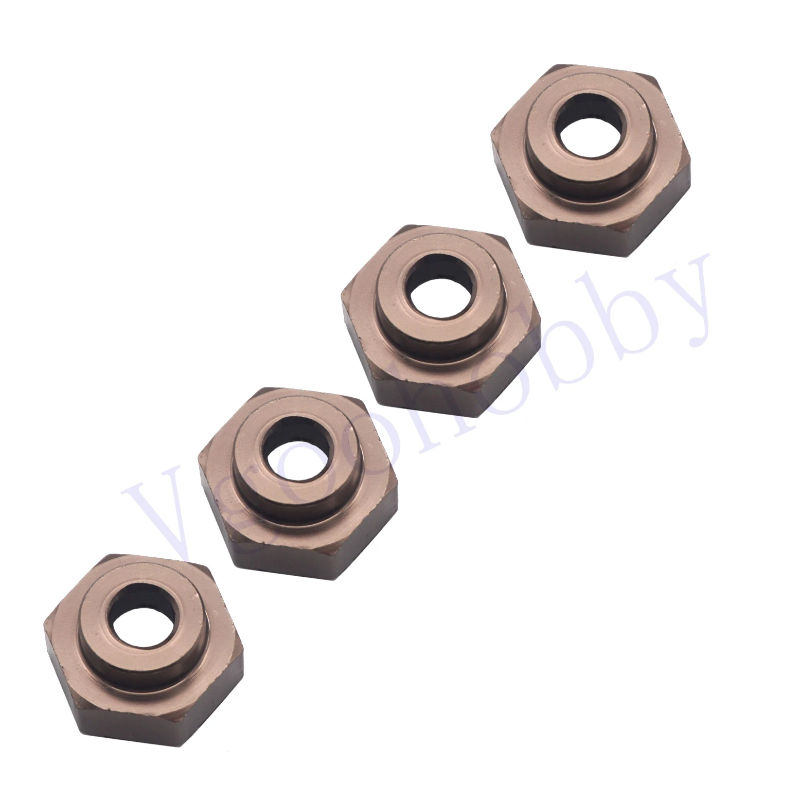 4Pcs 12 to 17mm Metal Wheel Hex Adapter Drive Hub for Tamiya Axial Traxxas HPI Himoto HSP Losi Kyosho RC 1/10 On-Road CarTruck