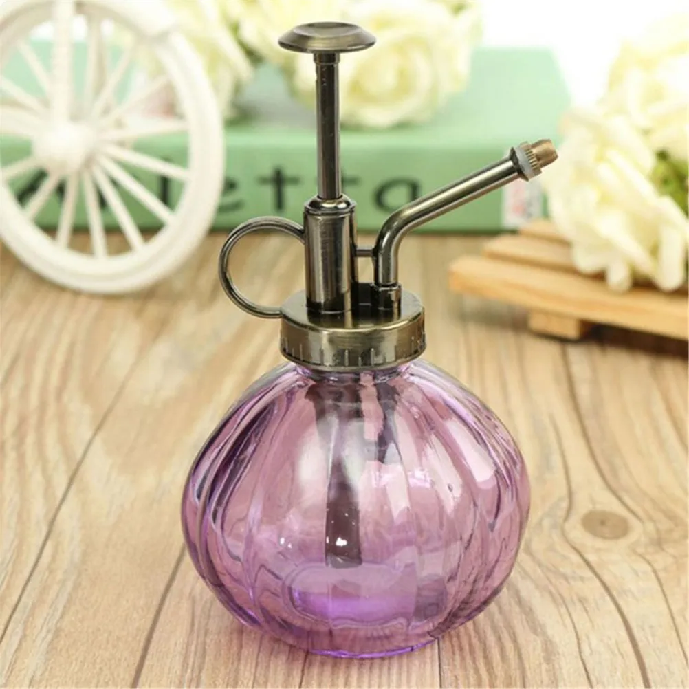 1pc Plastic Glass Bronze Style Retro Watering Pot Flower Antique Plants Shower Crafts Cans Bottle Small Garden Tools