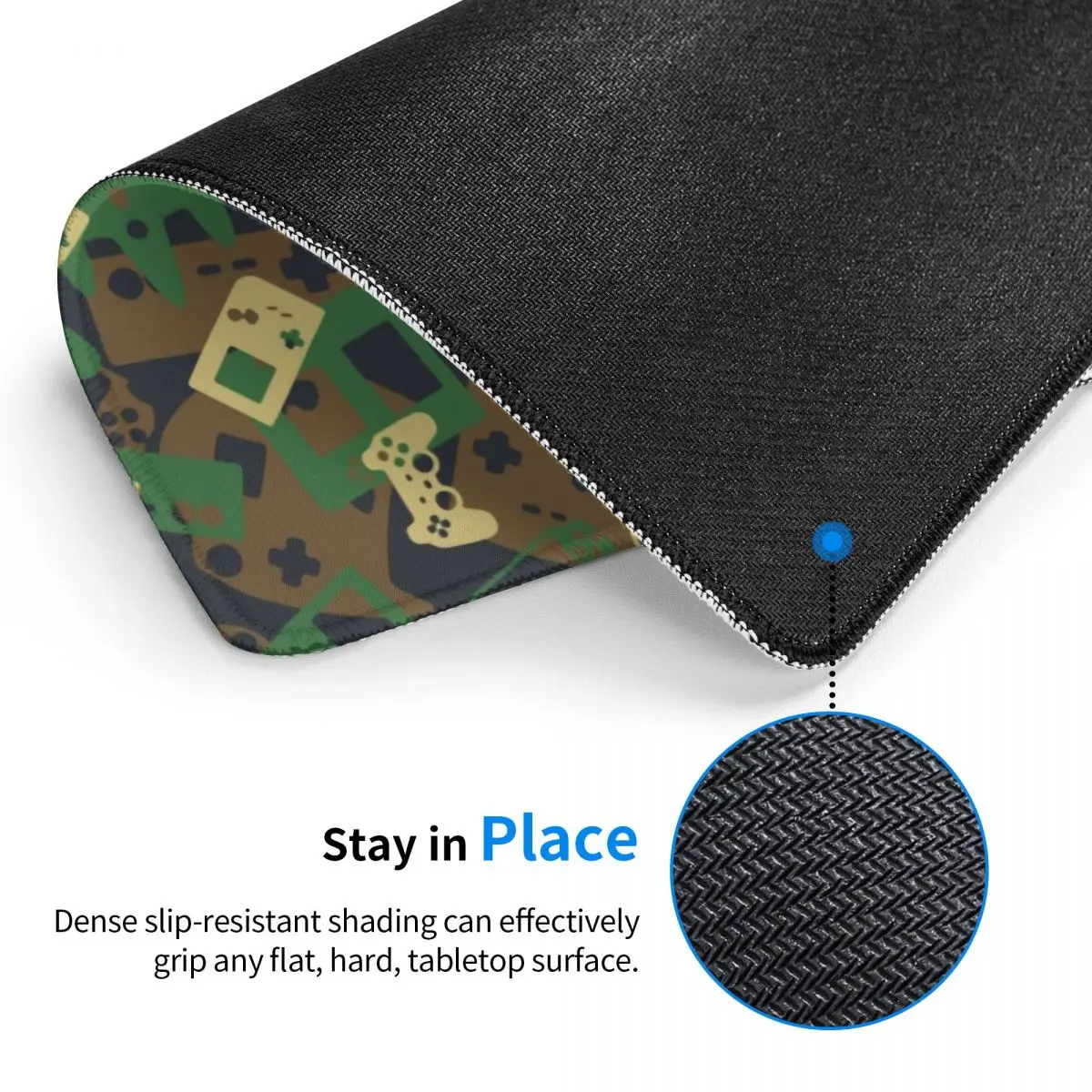 Tapis de souris militaire camouflage forêt, tapis de souris de jeu étanche, Base antidérapante en caoutchouc, contrôleur de jeu, tapis d'ordinateur de bureau