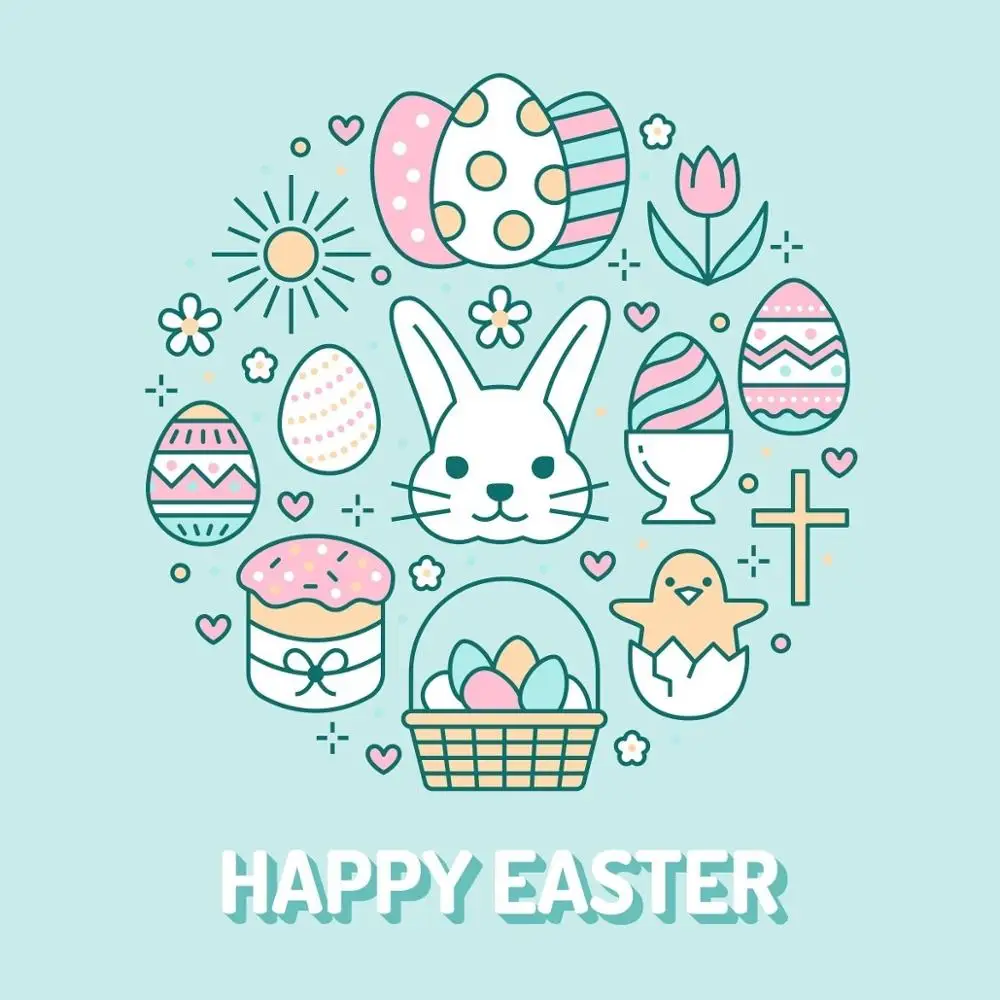 Happy Easter Animals Clear Stamps For DIY Scrapbooking Card Making Album Decorative Silicone Seal Craft