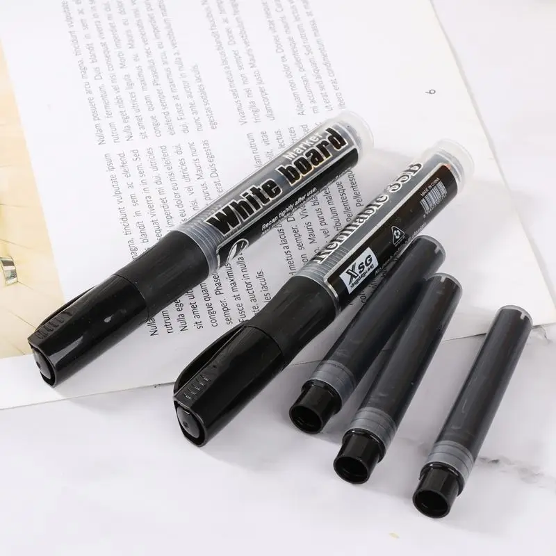 2022 New 10pcs Replacement Refills for Whiteboard Marker Pen White Board Dry-Erase Pens School Supplies Stationery