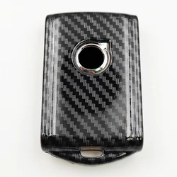 Carbon Fiber Pattern Car Key Case Cover Fashion Car Key Shell for Volvo XC60 V60 S90 XC90 Leather Surface Car Key Accessories