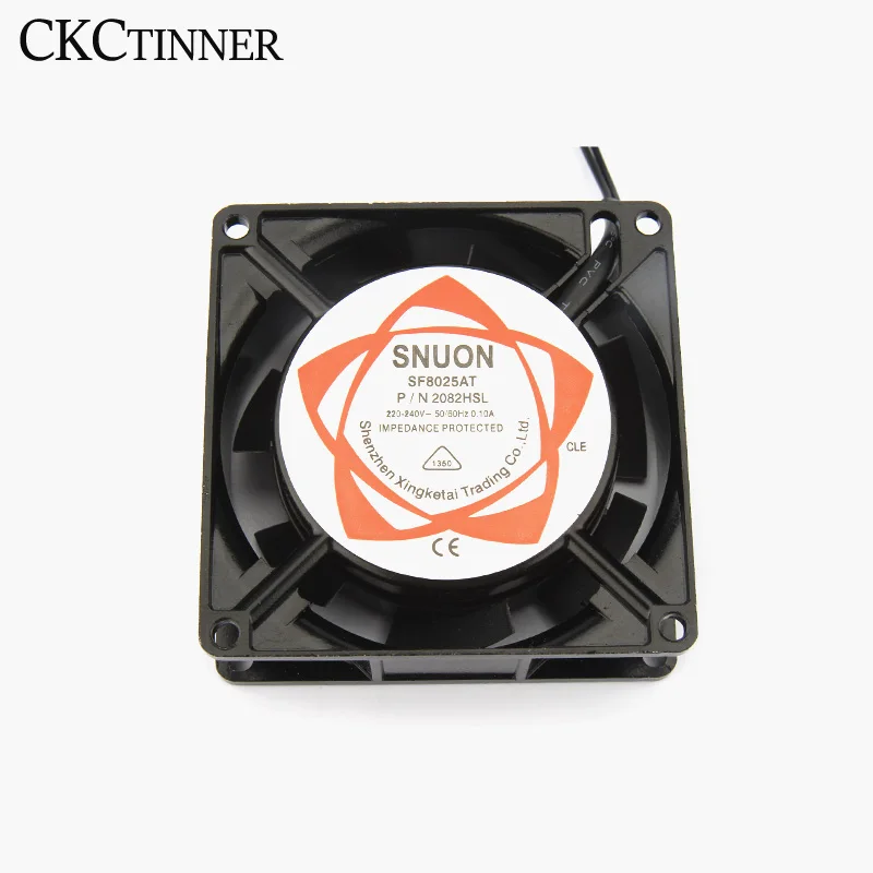 Cooling Fan P/N SF8025AT 2082HSL 220-240V AC Fan Blower SLEEVE Cooling Fan Axial Fan 80*80*25mm Sleeve Bearing