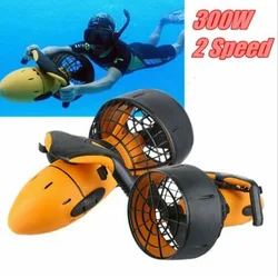 New 300W Electric Underwater Scooter Dual Speed Water Propeller Waterproof For Swimming Pool Water Sports Outdoor Equipment