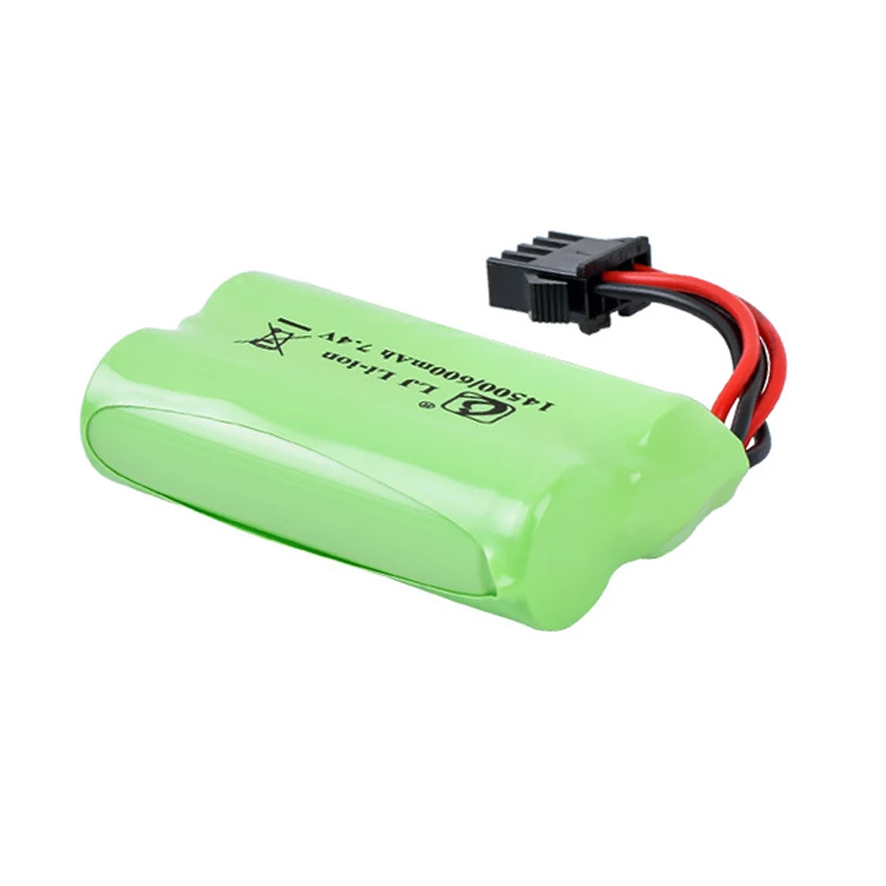 7.4V 600mah 14500 lipo battery SM4P Plug water bullet gun lithium battery high quality 14500 2S battery for RC toys accessories