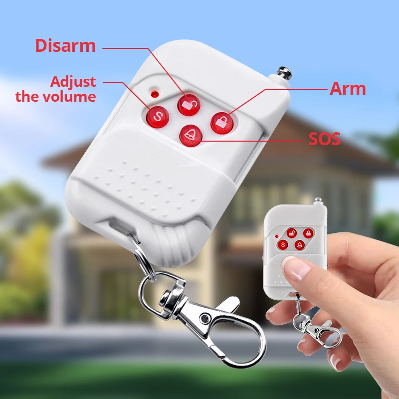 Telecontrol de llave de Control remoto inalámbrico para KERUI 99 zonas PSTN o alarma de seguridad GSM sensor de movimiento de 433mhz