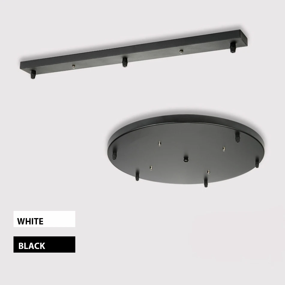 

Pendant lamp Base Plate Lighting Accessories Black/White Round/Rectangular Chandeliers Ceiling Base Canopy Plate Lamps chassis