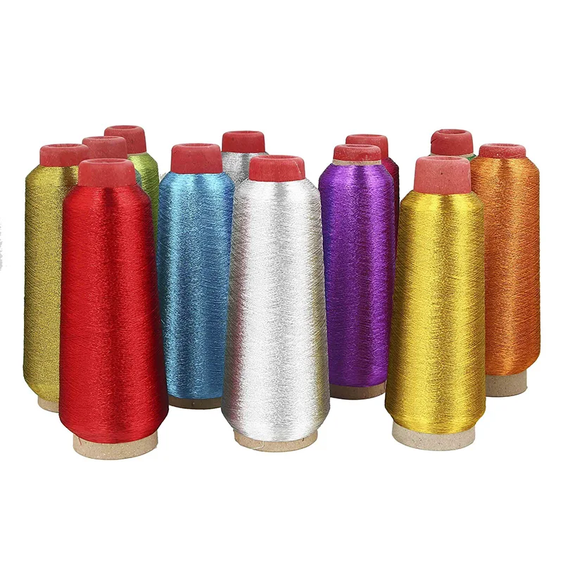 3600 M / roll Gold And Silver Thread Computer Embroidery Thread DIY Hand Cross Stitch Gold Metal Wire Gold Silver Bright