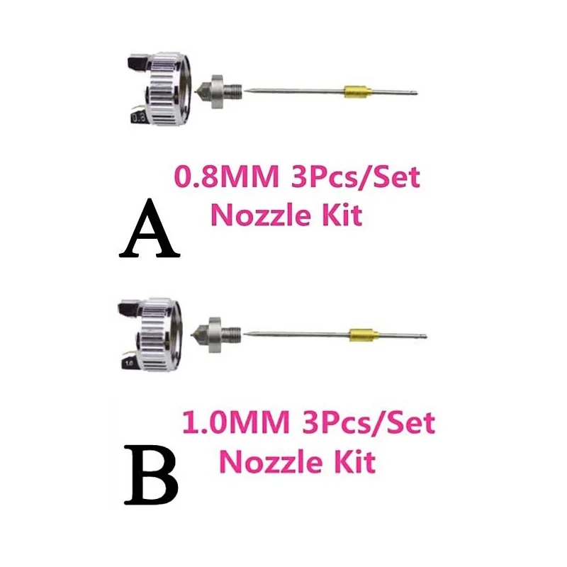 H-2000 HLVP Paint Sprayers Nozzle Needle 0.8/1.0mm Mini Air Paint Nozzle For Spray Gun