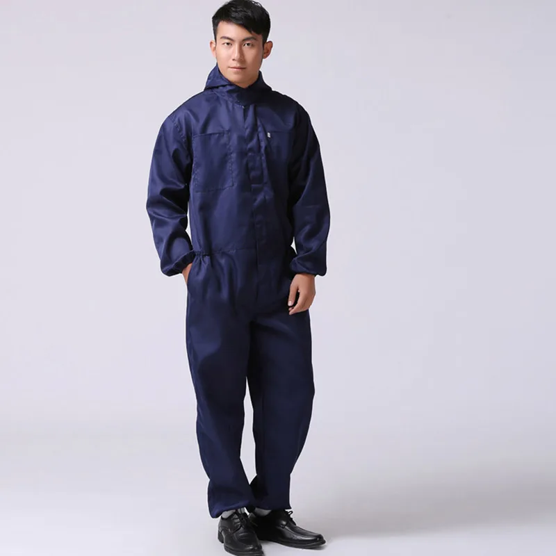 Long Sleeve Men\'s Overalls Summer Protect Breathable Working Colthes Worker Machine Repair Workwear Coverall Dust-proof Jumpsuit