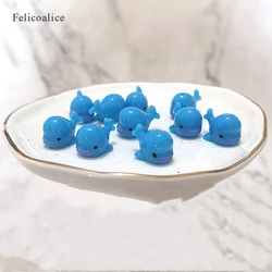 10pcs Mini Cute Whale Animals Miniature Figurine Ornaments For Home Yellow Ducklings Garden Easter Decor Slime Charms