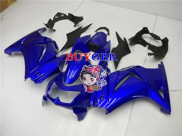 Motorcycle Fairings Blue EX250 fairing For Kawasaki EX250/NINJA250 2008 2009 2010 2011 2012 fairing free windscreen