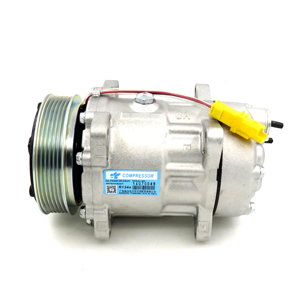 

6453LX 6453JN 6453LR 9646416780 1240 1228F 1805 1268 Air Conditioning Compressor for Citroen C4 Fiat Peugeot 307 806