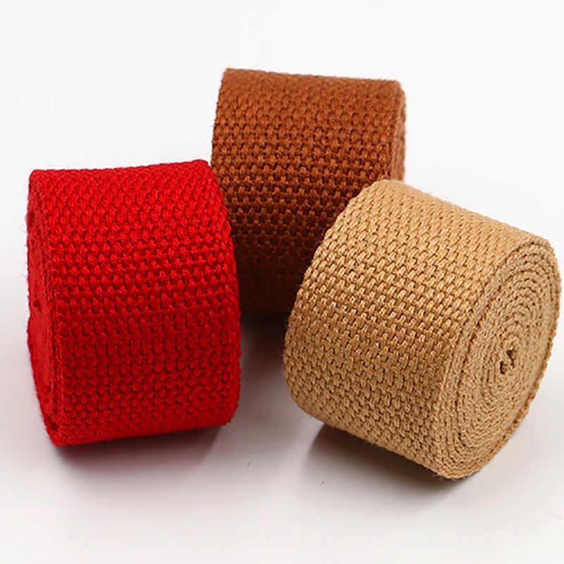 New 45 yards 20mm/25mm/32mm/38mm Canvas Ribbon Belt Bag Polyester/Cotton Webbing Knapsack Strapping Sewing Bag Belt Accessories