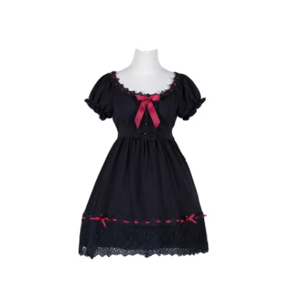 Kawaii Cô Gái Victoria Đầm Sweet Lolita Đầm Vintage Phối Ren Nơ Cosplay Gothic Đầm Công Chúa Gothic Lolita OP Loli Cos