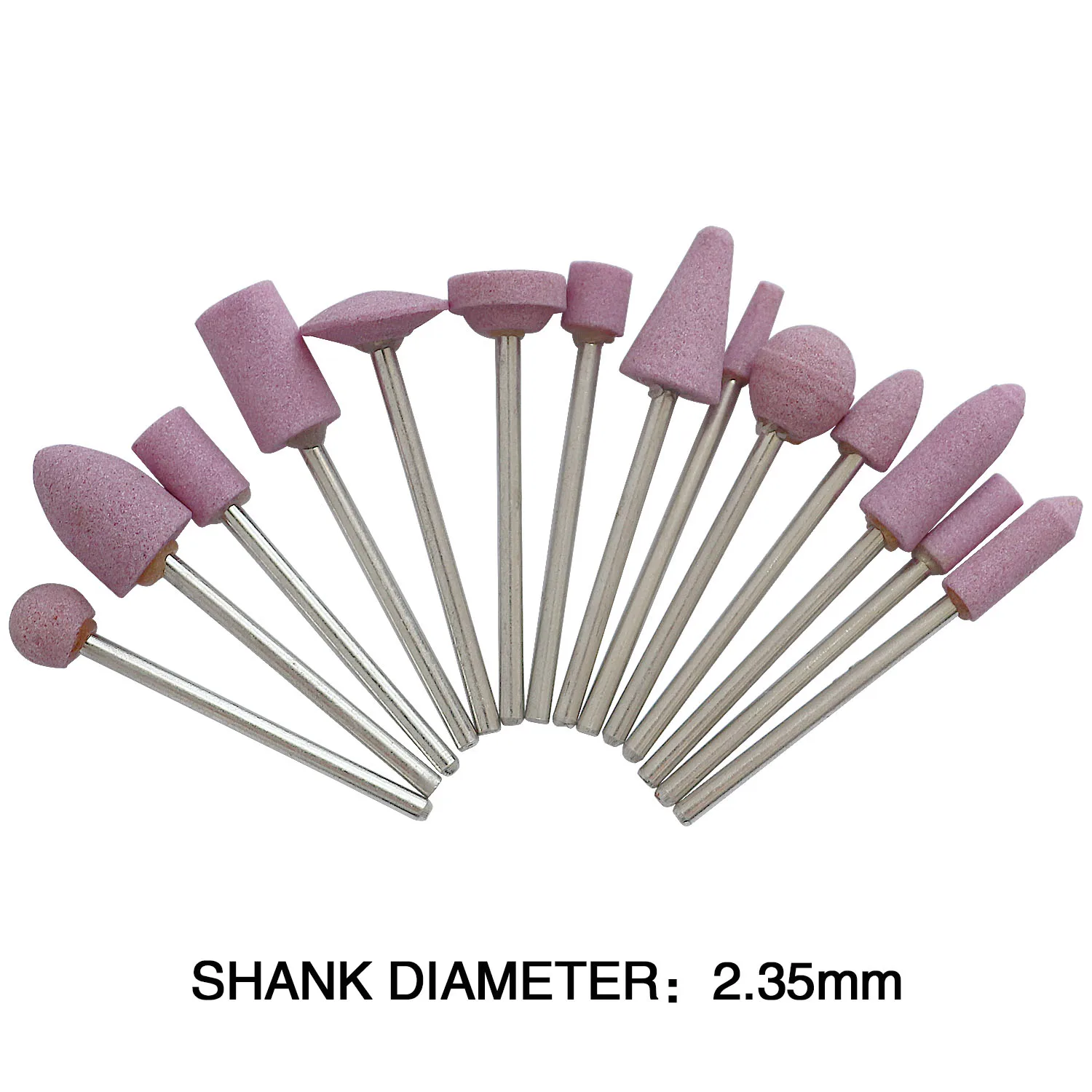 10pcs Shanked Grinding Wheel Grinding Head Hanging Grinder Tool Ceramic Nail Drill Bits Electric Manicure Electric Machine