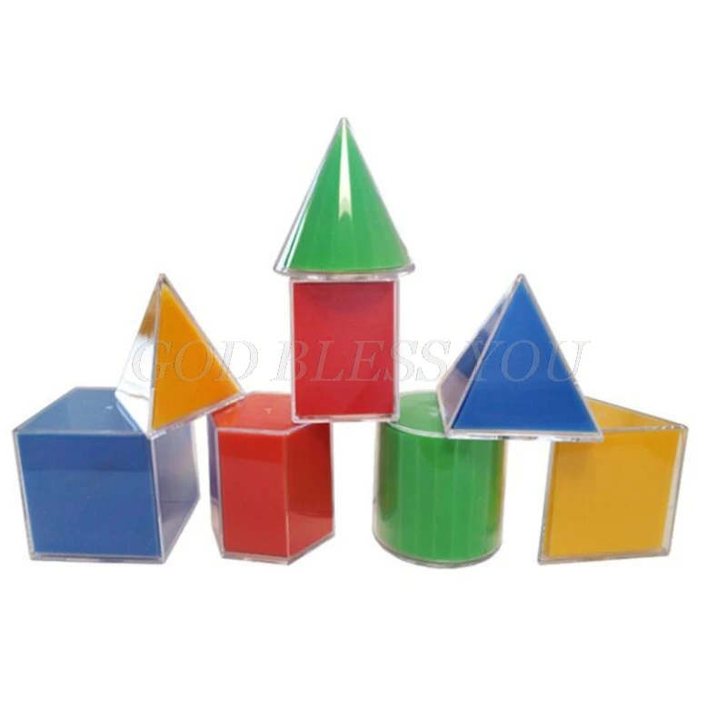 8pcs Geometric Model Disassemble Cube Cylinder Cone Toy Math Resources Learning Educational Gift Drop Shipping