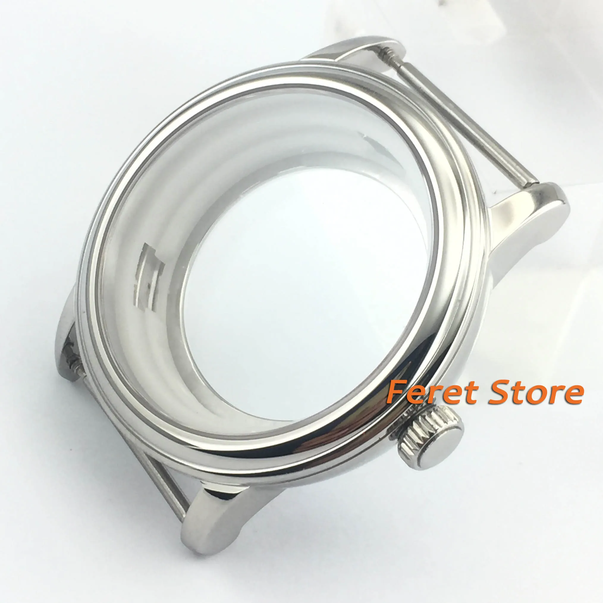 40mm Sapphire glass Silver color Case Fit Parnis mens watch ETA 2836,Miyota 82Series Movement P-23