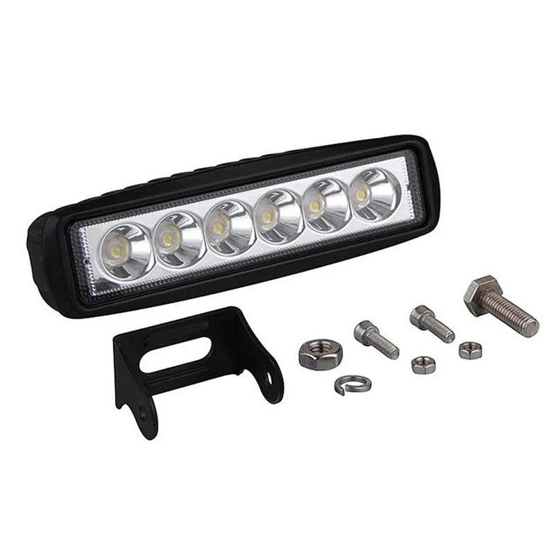 مصابيح الكشافات العالمية القيادة الضباب الطرق الوعرة LED ضوء سيارة العمل 18 واط 12 فولت LED 4WD led الحزم قضيب مصابيح عملي الأضواء #4