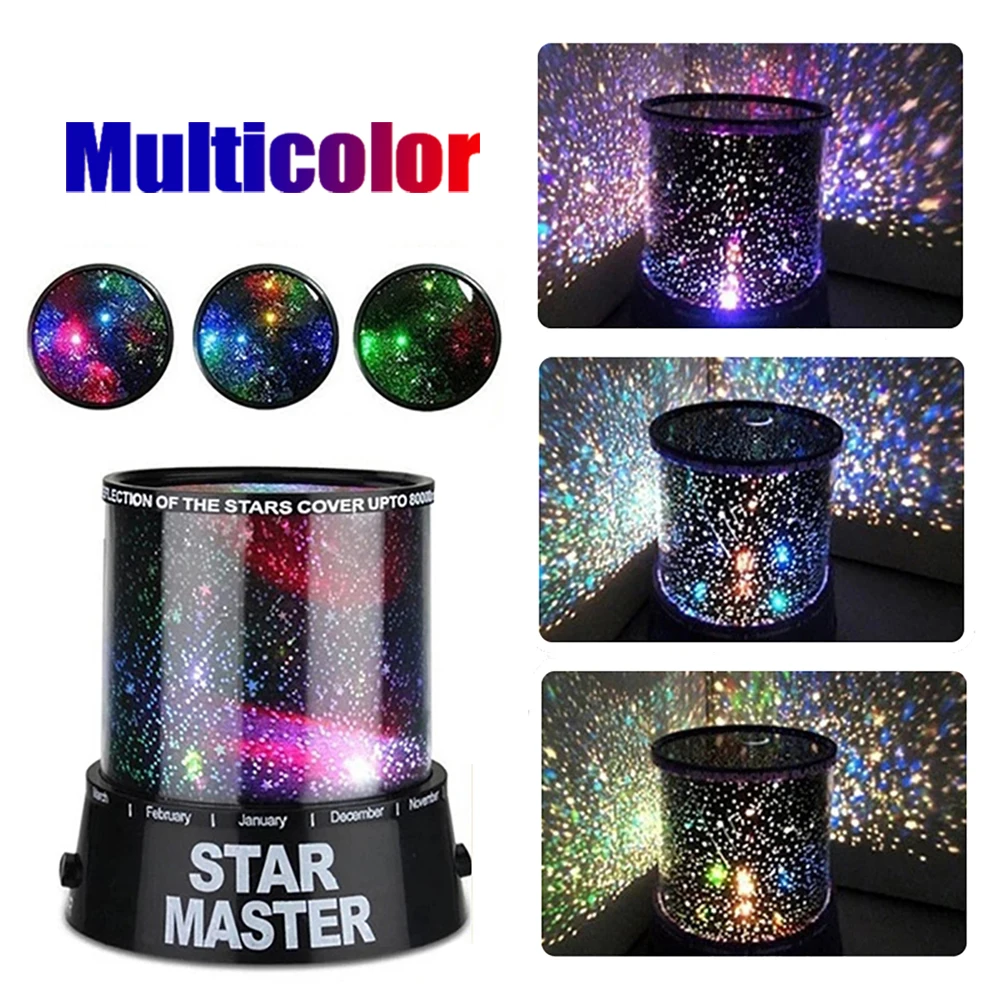 Galaxy Projector Romantic LED Night Lamp Amazing Starry Sky Lamp Star Projector USB Battery Kids Gift Bedroom Night Light Star