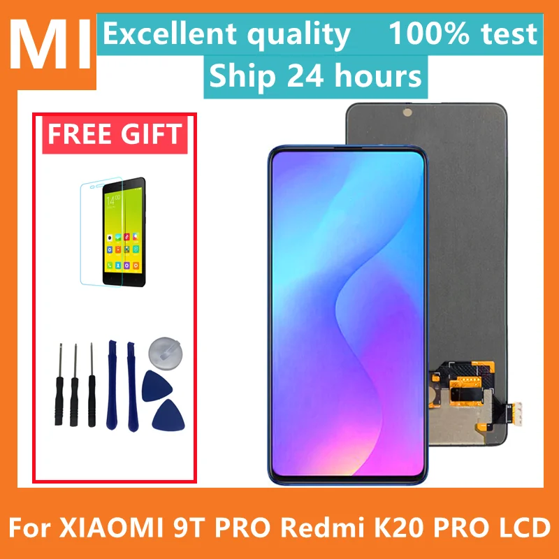 

ЖК-дисплей 6,39 ''с рамкой для XiaoMi Mi 9T Pro, сенсорный экран с дигитайзером в сборе для Redmi K20 Pro, Сервисный пакет, оригинал