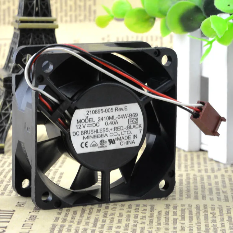 جديد 6025 2410ML-04W-B69 12 فولت 0.40A 3 أسلاك حماية المحرك التبريد