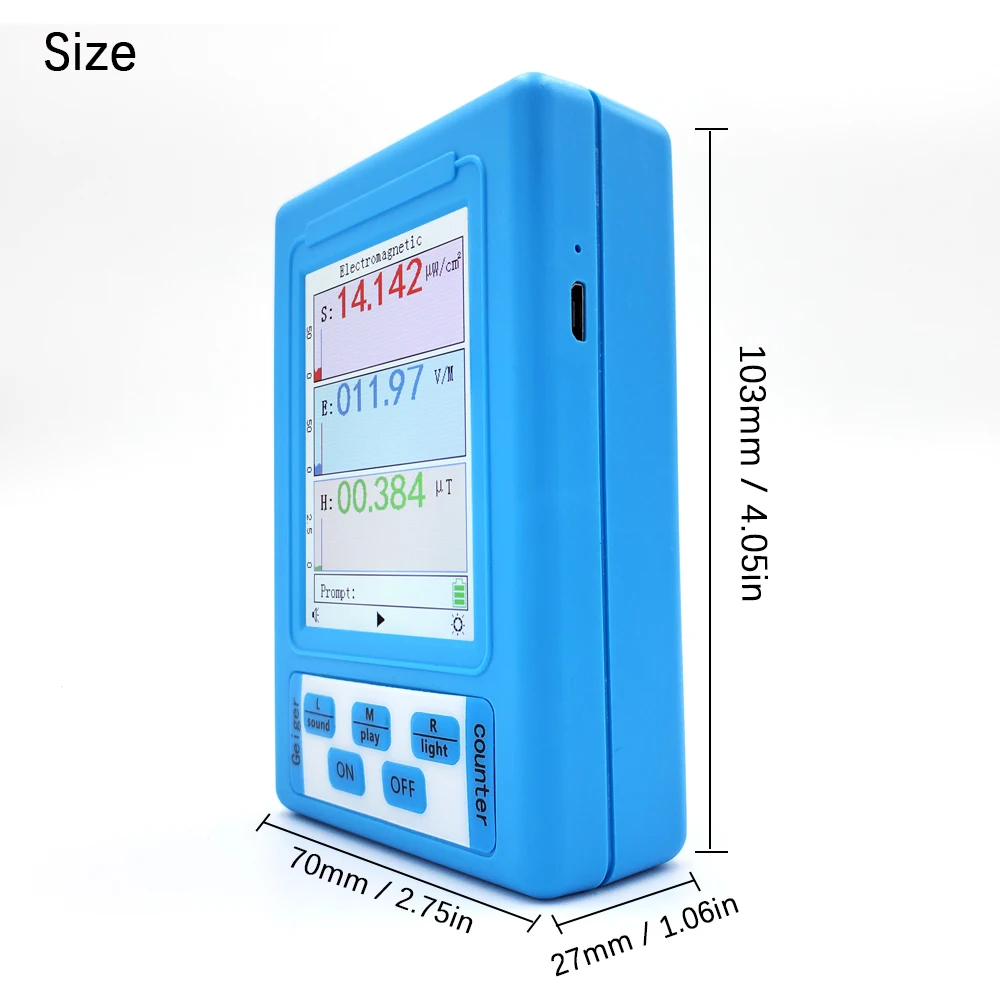 BR-9A Portable Electromagnetic Radiation Detector EMF Meter High Accuracy Professional Radiation Dosimeter Monitor Tester