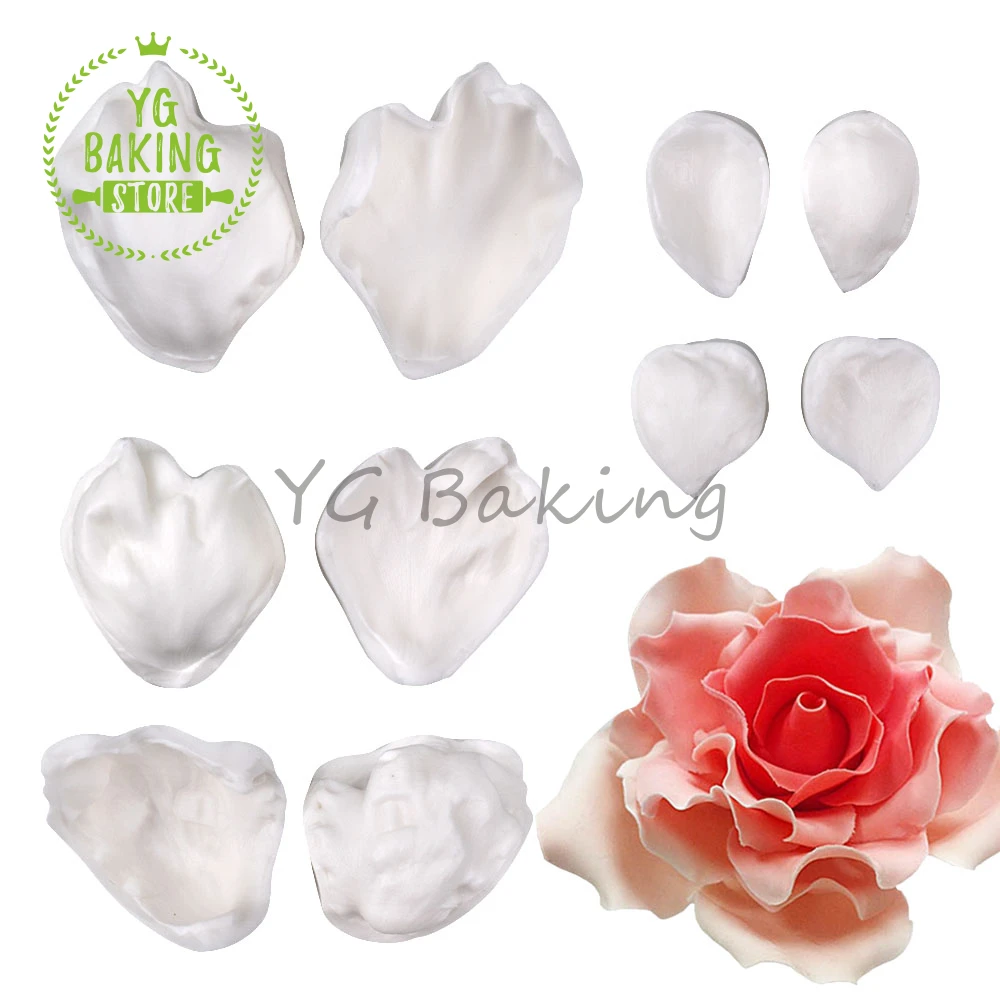 

Dorica 10 Pcs/Set Peony Petals Veiner Silicone Mold Flower Cake Design Fondant Cake Decorating Tools Baking Mould