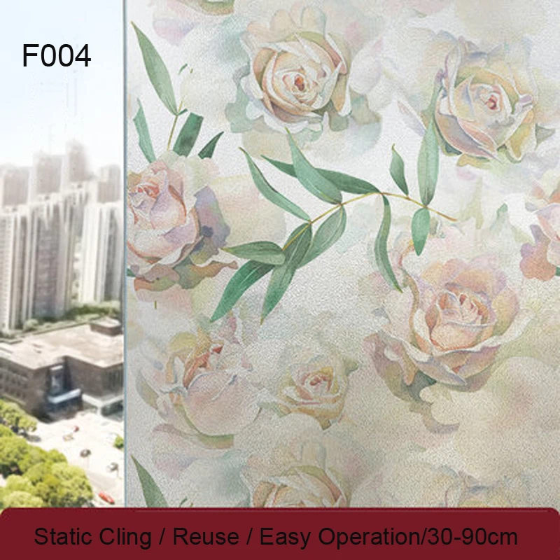 

Household Frosted Transparent Opaque Glass Protective Film, Bathroom Window Light Shielding Stickers, Insulation Film 30-60cm