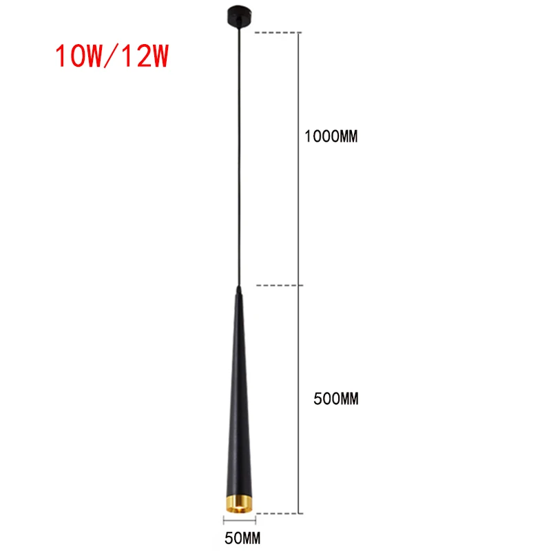 Imagem -06 - Pode Ser Escurecido Led L500 mm 10w 12 Lâmpada Pingente Longo Tubo Decoração Cilindro Tubo Luz da Lâmpada Sala de Estar Cozinha Moderna