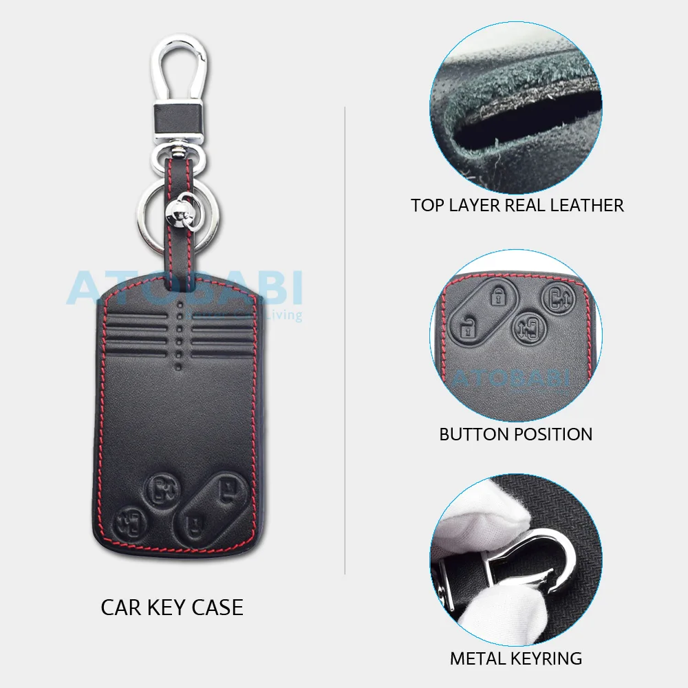 Leather Car Key Cases Smart Keyless Entry Remote Control Fobs Shell Protector Cover Skin For Mazda 5 6 CX-7 CX-9 RX-8 Miata MX-5