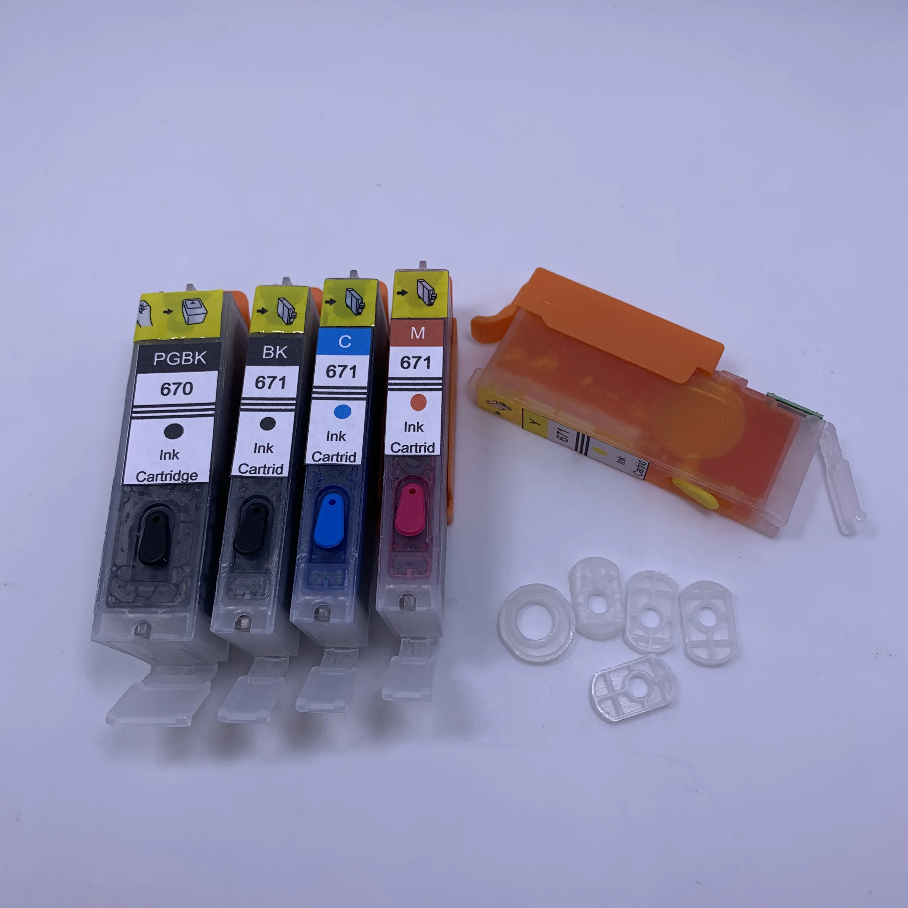 

5Color Full Ink Refillable Ink Cartridge PGI-670XL PGI-670 CLI-671 for Canon PIXMA MG5760 MG5765 MG5766 MG6860 MG6865 Printer