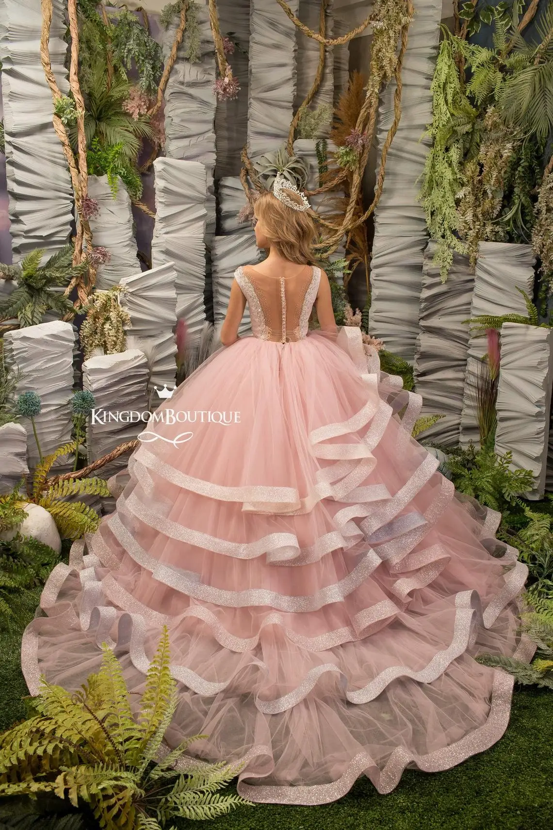 Vestido de fiesta con volantes, vestidos de niña de flores con cuentas para boda, vestido de desfile para niñas pequeñas con lentejuelas, ropa Formal para niños, graduación